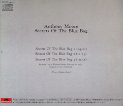 ANTHONY MOORE/Secrets Of The Blue Bag(ブルー・バックの秘密)(Used CD) (1972/2nd) (アンソニー・ムーア/German,UK)