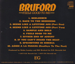 BILL BRUFORD/Feels Good To Me(フィールズ・グッド・トゥー・ミー)(Used CD) (1977/only) (ビル・ブルーフォード/UK)