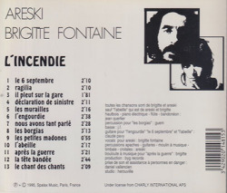 BRIGITTE FONTAINE/ARESKI/L'incendie(Used CD) (1973/5th) (ブリジット・フォンテーヌ,アレスキ/France)