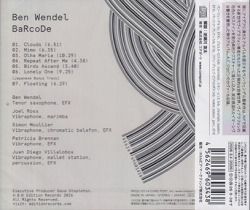 BEN WENDEL/BaRcoDe(バーコード) (2026/7th) (ベン・ウェンデル/USA,Canada)