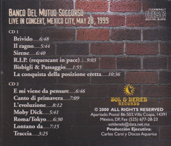 BANCO/En Concierto Mexico: Mexico City May 1999(Used 2CD) (1999/Live) (バンコ/Italy)
