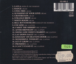 ERIC CLAPTON/The Cream Of Clapton(Used CD) (1966-80/Comp.) (エリック・クラプトン/UK)