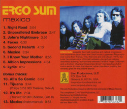 ERGO SUM/Mexico (1971/only) (エルゴ・スム/France)