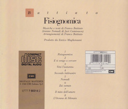 FRANCO BATTIATO/Fisiognomica(Used CD) (1988/15th) (フランコ・バッティアート/Italy)