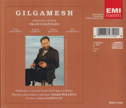 FRANCO BATTIATO/Gilgamesh(Used CD) (1992/19th) (フランコ・バッティアート/Italy)
