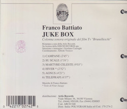 FRANCO BATTIATO/Juke Box(Used CD) (1978/7th) (フランコ・バッティアート/Italy)
