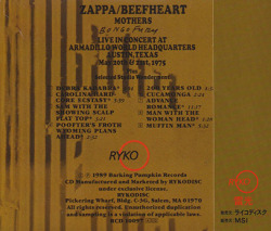 FRANK ZAPPA/Bongo Fury(ボンゴ・フューリー)(Used CD) (1975/20th) (フランク・ザッパ/USA)