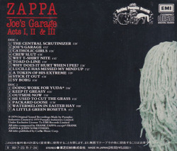 FRANK ZAPPA/Joe's Garage Acts I, II&III(ジョーのガレージ)(Used 2CD) (1979/27+28th) (フランク・ザッパ/USA)