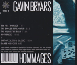 GAVIN BRYARS/Hommages (1981/2nd) (ギャヴィン・ブライアーズ/UK)
