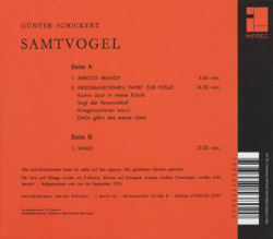 GUNTER SCHICKERT/Samtvogel (1974/1st) (ギュンター・シッケルト/German)