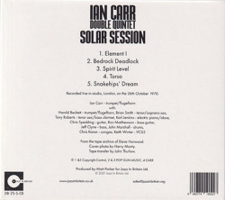 IAN CARR DOUBLE QUINTET/Solar Session (1970/Unreleased) (イアン・カー・ダブル・クィンテット/UK)