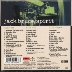 JACK BRUCE/Spirit: Live At The BBC 1971-1978(3CD BOX) (1971-78/Live) (ジャック・ブルース/UK)