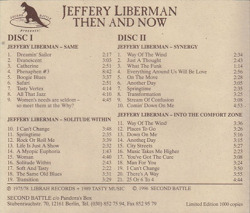 JEFFERY LIBERMAN/Then And Now(Used 2CD) (1975-89/1-4th) (ジェフリー・リーベルマン/USA)