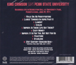 KING CRIMSON/1974 Penn State University (1974/Live) (キング・クリムゾン/UK)