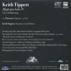KEITH TIPPETT/Mujician Solo IV (2012/Live) (キース・ティペット/UK)