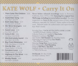 KATE WOLF/Carry It On (1978-81/Live) (ケイト・ウォルフ/USA)