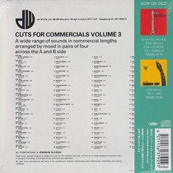 KARL JENKINS/MIKE RATLEDGE/Cuts For Commercials Volume 3(コマーシャルのための短編曲集) (1981/1st) (ジェンキンス＆ラトリッジ/UK)