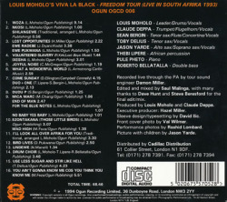 LOUIS MOHOLO'S VIVA LA BLACK/Freedom Tour 1993 (1994/Live) (ルイス・モホロズ・ヴィヴァ・ラ・ブラック/South Africa,UK)