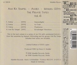 MANUEL GOTTSCHING/The Private Tapes Vol.6(プライヴェート・テープスVol.6)(Used CD) (マニュエル・ゲッチング/German)