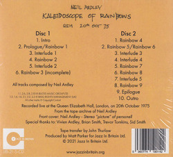 NEIL ARDLEY/Kaleidoscope Of Rainbows: Live '75(2CD) (1975/Live) (ニール・アードレイ/UK)