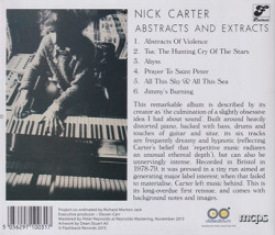 NICK CARTER/Abstracts And Extracts (1979/only) (ニック・カーター/UK)