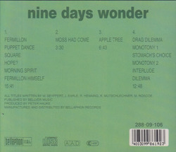 NINE DAYS WONDER/Same(Used CD) (1971/1st) (ナイン・デイズ・ワンダー/German,Ireland)