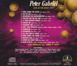 PETER GABRIEL/Live At The Roxy 1977(Used CD) (1977/Live) (ピーター・ガブリエル/UK)