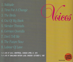 PETER HAMMILL/Voices(Used CD) (1974+83/Live) (ピーター・ハミル/UK)