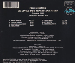 PIERRE HENRY/Le Livre Des Morts Egyptien(Used CD) (1990) (ピエール・アンリ/France)