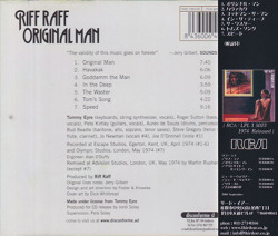RIFF RAFF/Original Man(オリジナル・マン)(Used CD) (1974/2nd) (リフ・ラフ/UK)