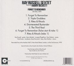 RAY RUSSELL SEXTET/Forget To Remember: Live Vol.2 1970 (1970/Live) (レイ・ラッセル・セクステット/UK)
