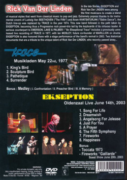 RICK VAN DER LINDEN/An Ekseptional Trace (1973+77+03/DVD) (リック・ファン・デル・リンデン/Holland)