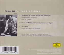 STEVE REICH/Variations for Winds Strings and Keyboards (1974＋84) (スティーヴ・ライヒ/USA)