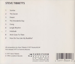 STEVE TIBBETTS/Same(Used CD) (1977/1st) (スティーヴ・ティベッツ/USA)