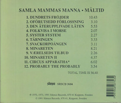SAMLA MAMMAS MANNA/Maltid(Used CD) (1973/2nd) (サムラ・ママス・マンナ/Sweden)