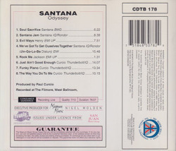 SANTANA/Odyssey: The First Live Recording(Used CD) (1968/Live) (サンタナ/USA)