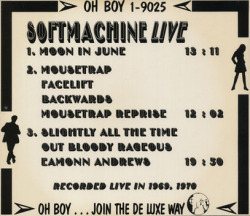 SOFT MACHINE/Live(Used CD) (1969+70/Live) (ソフト・マシーン/UK)