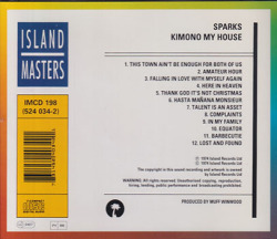 SPARKS/Kimono My House(Used CD) (1974/3rd) (スパークス/USA/UK)