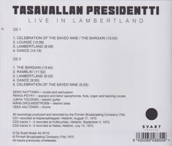 TASAVALLAN PRESIDENTTI/Live In Lambertland(2CD) (1972/Live) (タサヴァラン・プレジデンティ/Finland)