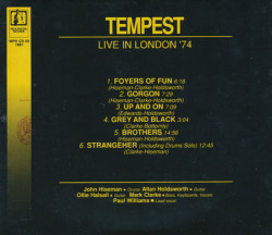 TEMPEST/Live In London '74(Used CD) (1973/BBC Live) (テンペスト/UK)