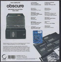 V.A.(BRIAN ENO,GAVIN BRYARS,JOHN CAGE,MICHAEL NYMAN,etc)/Complete Obscure Records Collection 1975-1978(10CD Box) (イーノ,etc)